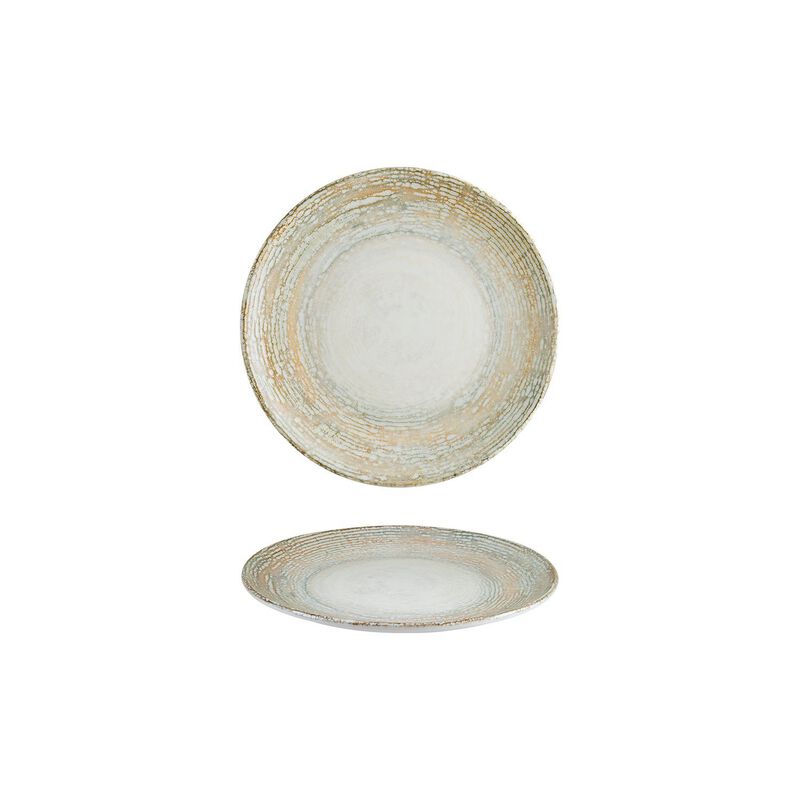 Patera dia.8.25" Round Decorated Porcelain Plate (Set of 4)