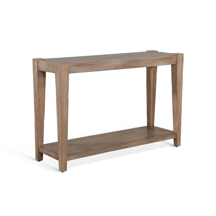 Sunny Designs 48 Sleek and Modern Wood Sofa Table in Weathered Brown