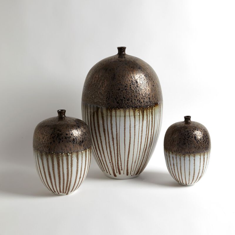 Reactive Bronze Stripe Vessel