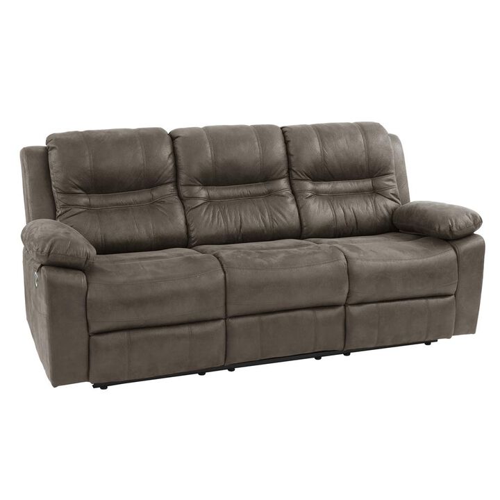 Poundex Power Motion Sofa-Slate Blue