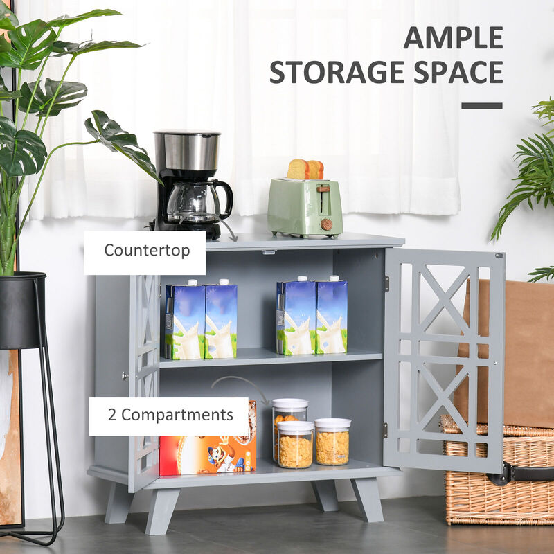 Kitchen Storage Cabinet with Shelves and Doors for Organized Space