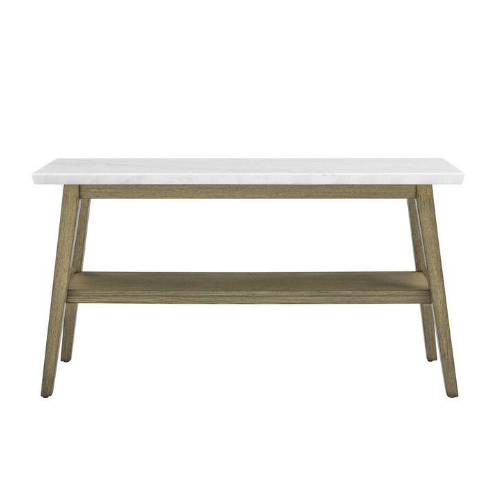 Vida White Marble Top Sofa Table