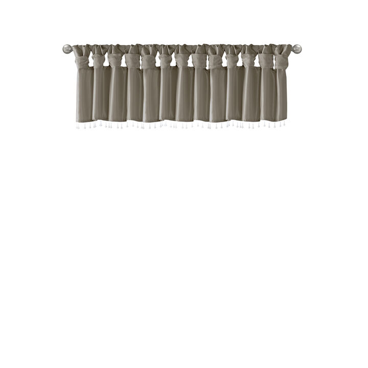 Gracie Mills Elroy Lightweight Beaded Faux Silk Valance