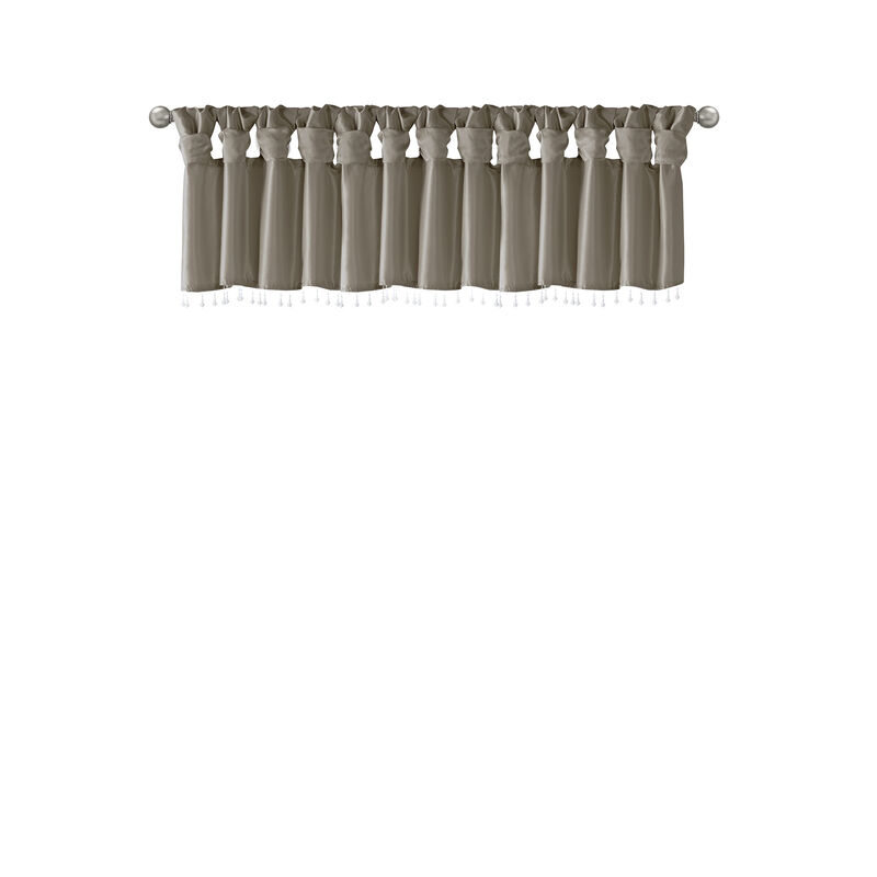 Gracie Mills Elroy Lightweight Beaded Faux Silk Valance