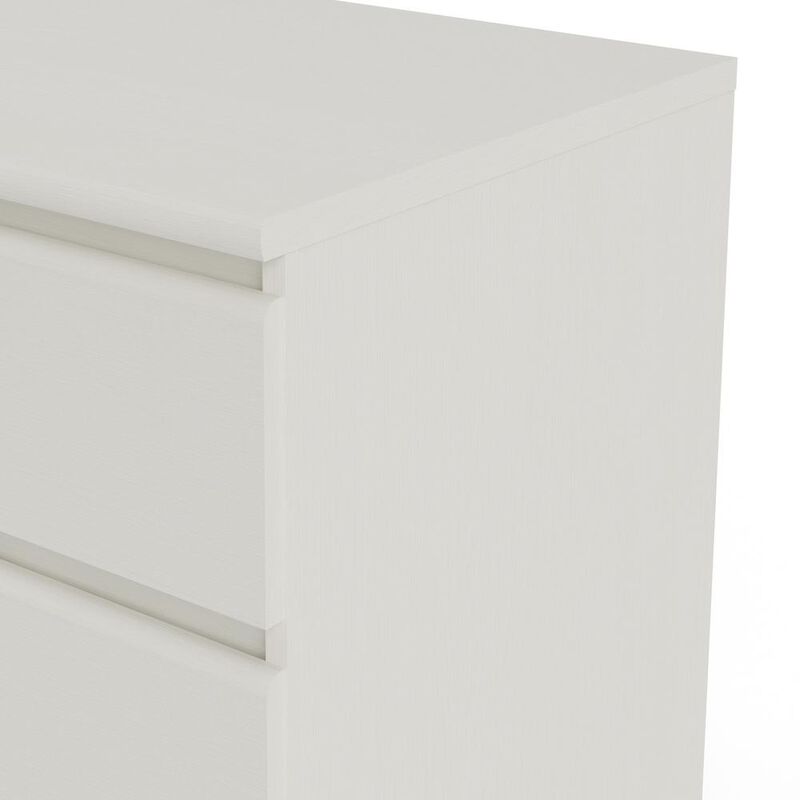 Tvilum Scottsdale 6 Drawer Double Dresser, White Wood Grain