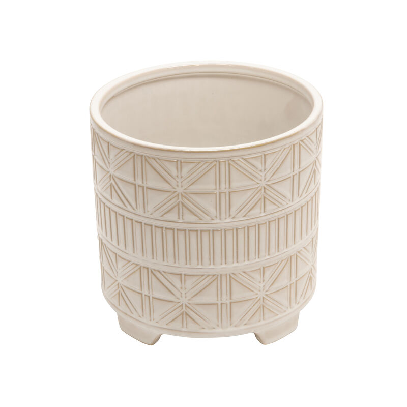 Abstract Footed Planter Set