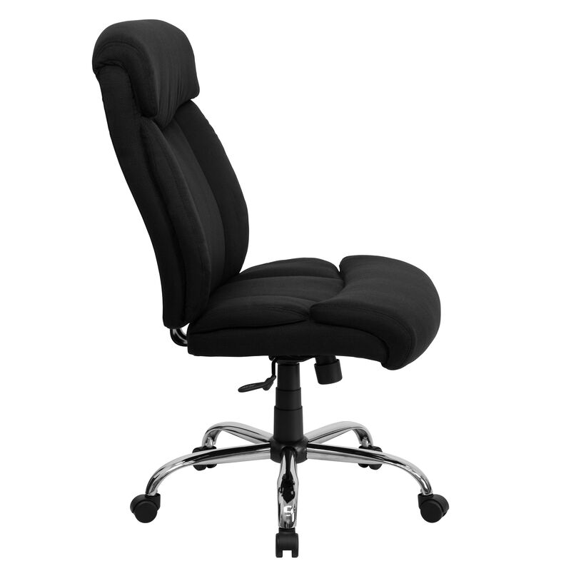 HERCULES Series Big & Tall 400 lb. Rated Black LeatherSoft Executive Ergonomic Office Chair with Full Headrest