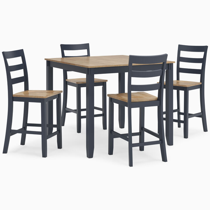 Gesthaven Blue 5-Piece Counter Height Dining Set