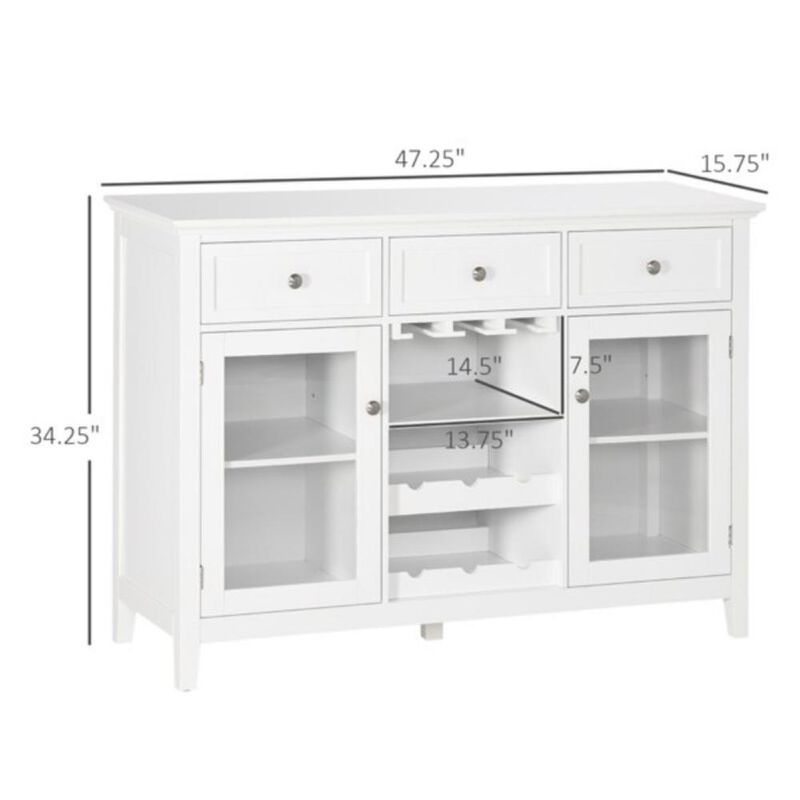 Kitchen Sideboard Buffet, Storage Cabinet & Coffee Bar Organizer with Shelves and Drawers