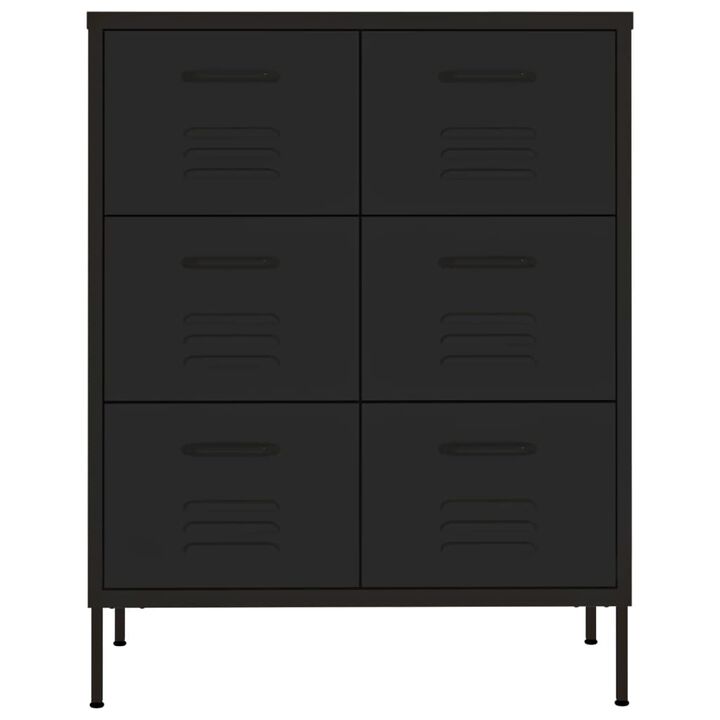 vidaXL Drawer Cabinet 31.5"x13.8"x40" Steel