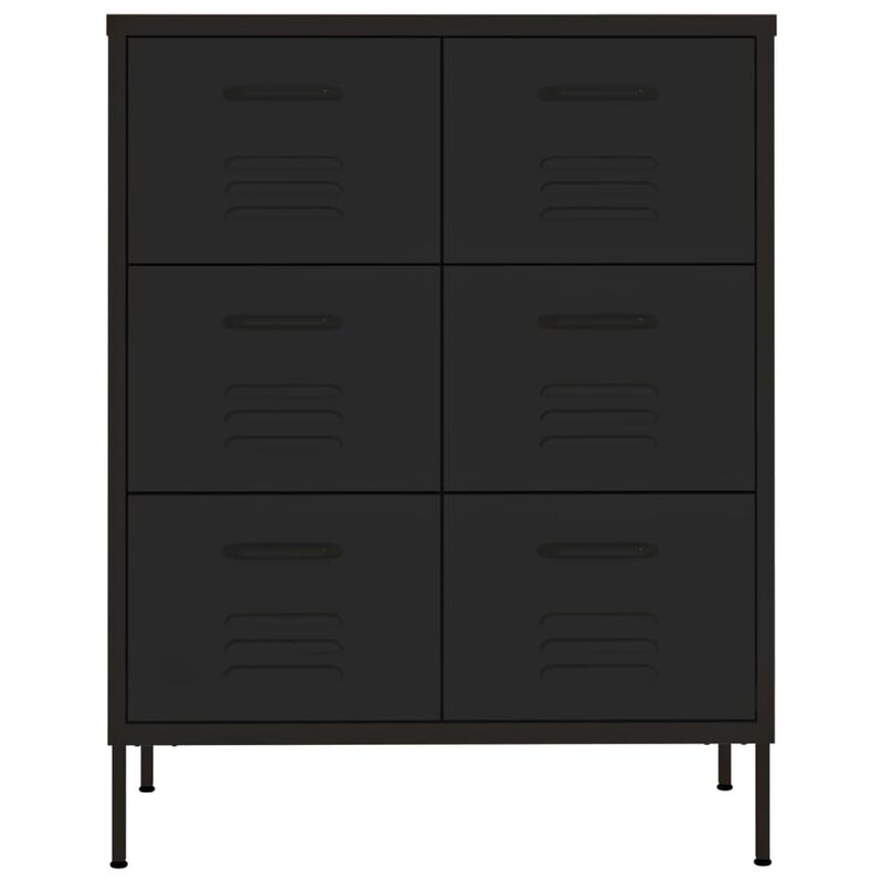 vidaXL Drawer Cabinet 31.5"x13.8"x40" Steel