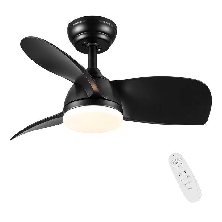 28 In Intergrated LED Ceiling Fan Lighting with ABS Blade
