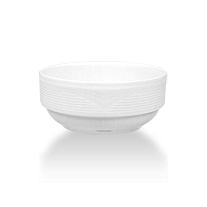 Porcelain Saturn dia.3" h:1.25" 3 oz. Round White Porcelain Bowl (Set of 4)