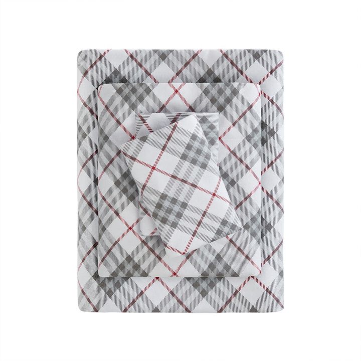 Gracie Mills Persephone 4-Peice Cotton Flannel Sheet Set