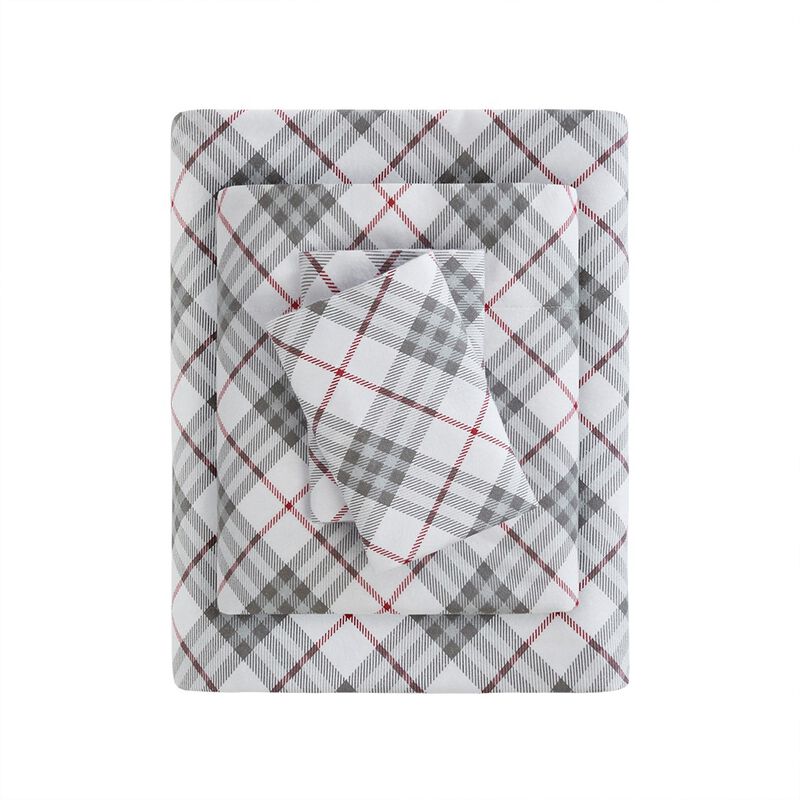 Gracie Mills Persephone 4-Peice Cotton Flannel Sheet Set