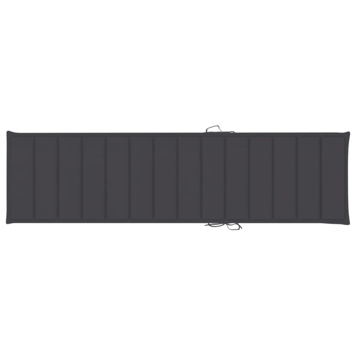 vidaXL Sun Lounger Cushion Anthracite 78.7"x19.7"x1.6" Fabric