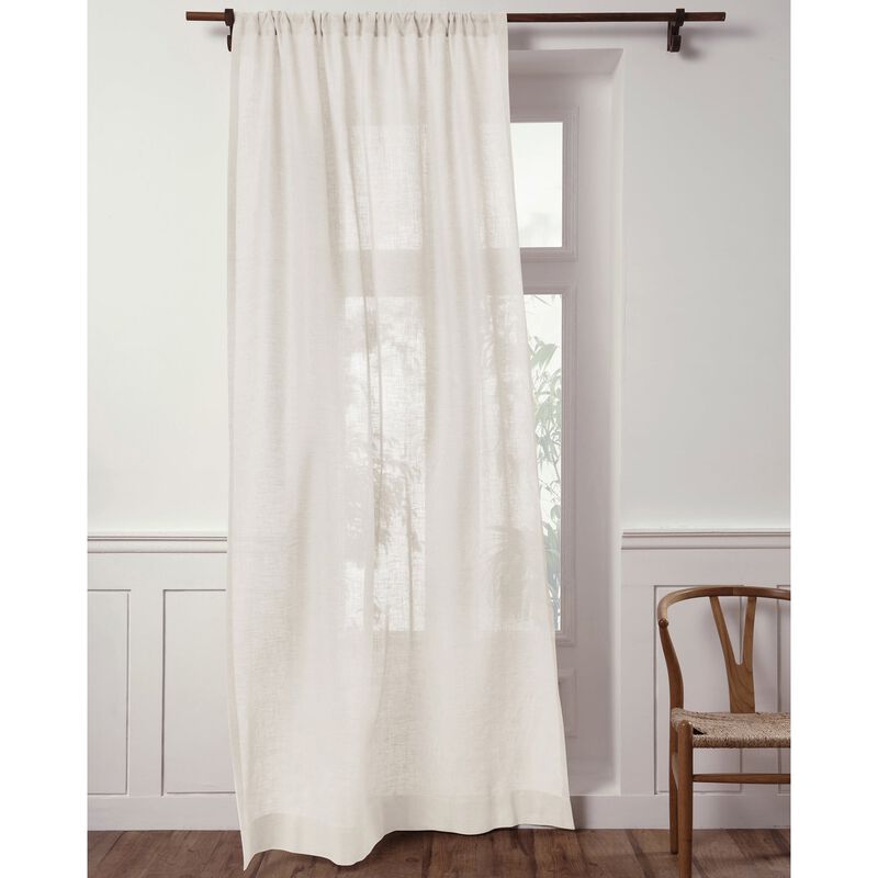 Solino Home 100% Pure Linen Sheer Curtain for Thanksgiving, Christmas