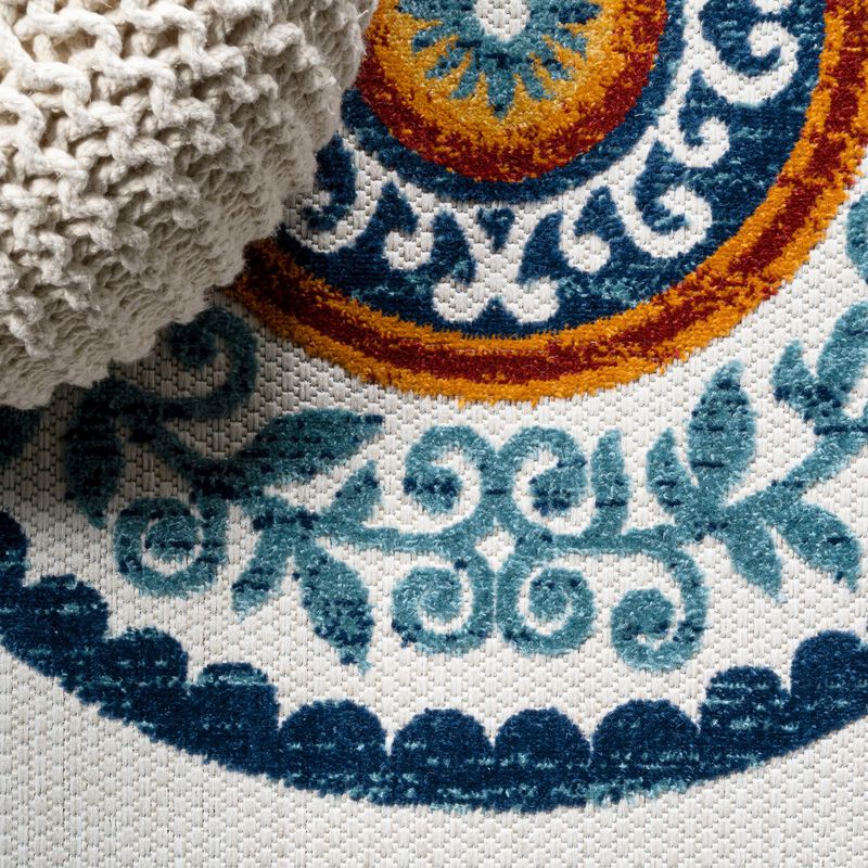 Circus Medallion High-Low Indoor/Outdoor Area Rug