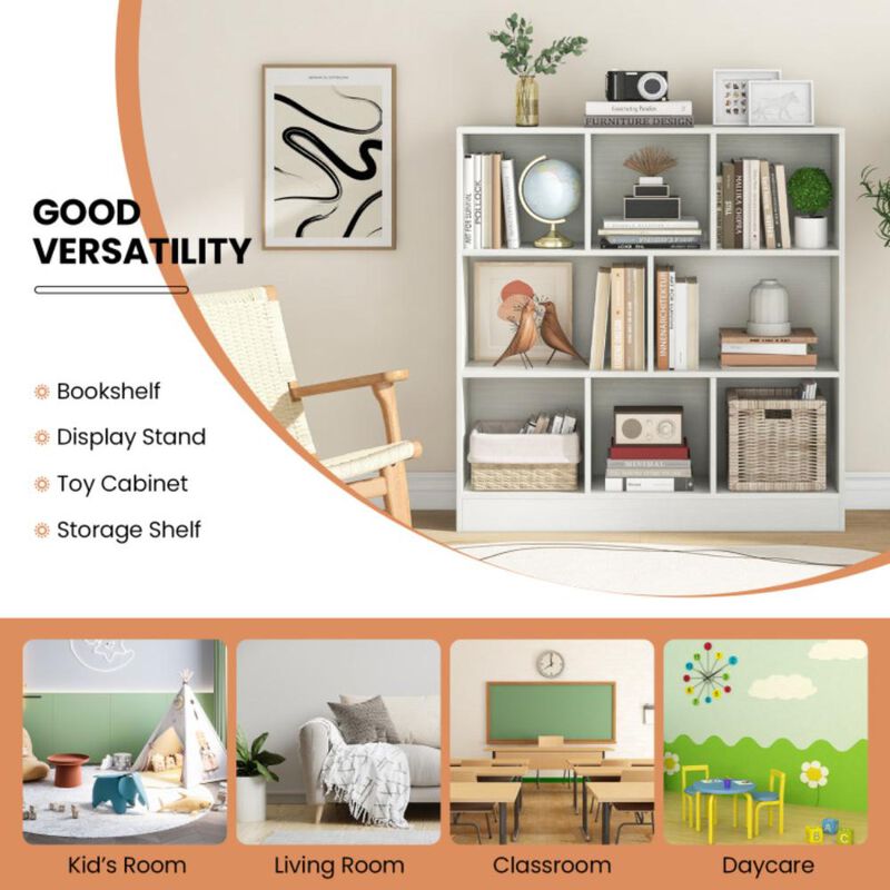 Hivvago 41 Inches 8-Cube Freestanding Bookcase for Kids
