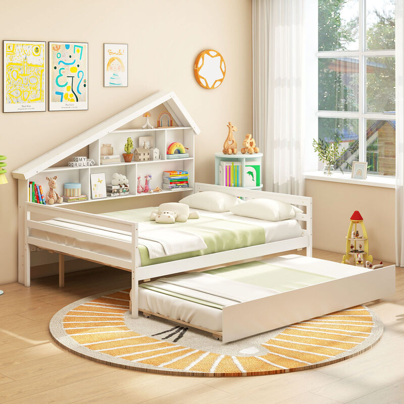 House-Shaped Full Size Daybed with Trundle