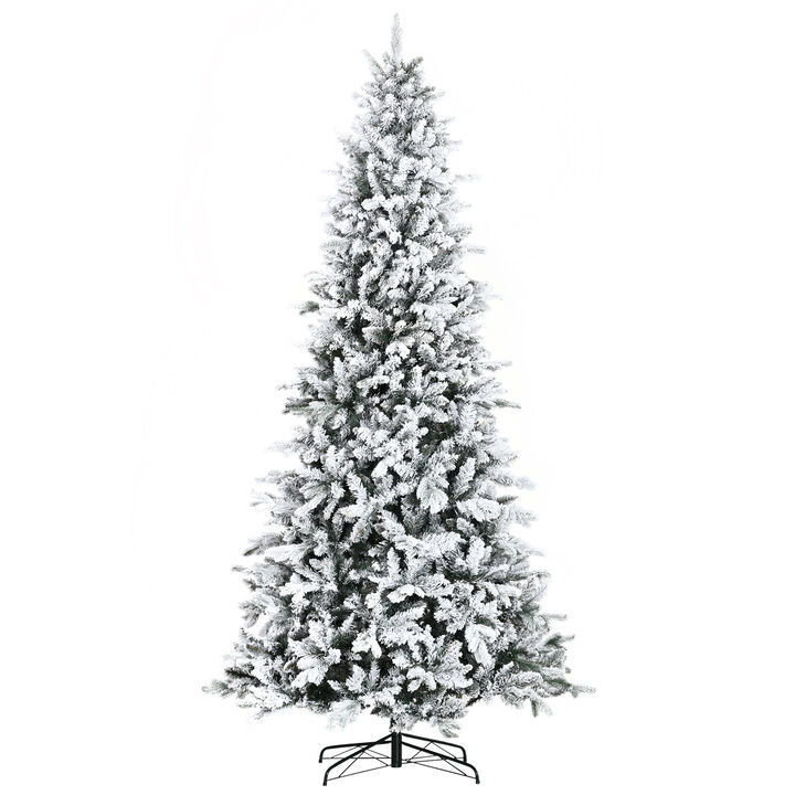7' Snow Artificial Christmas Tree Realistic Holiday Decoration, w/ 616 Tips
