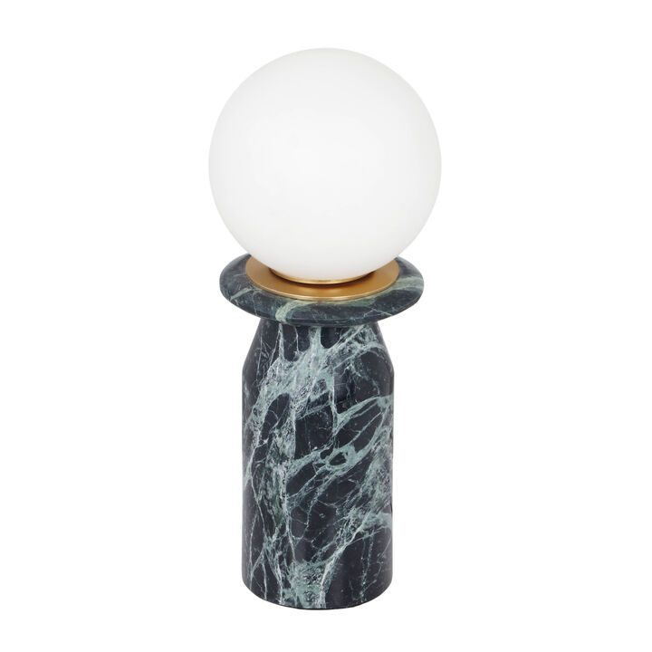 Globe Onyx Black Marble Lamp