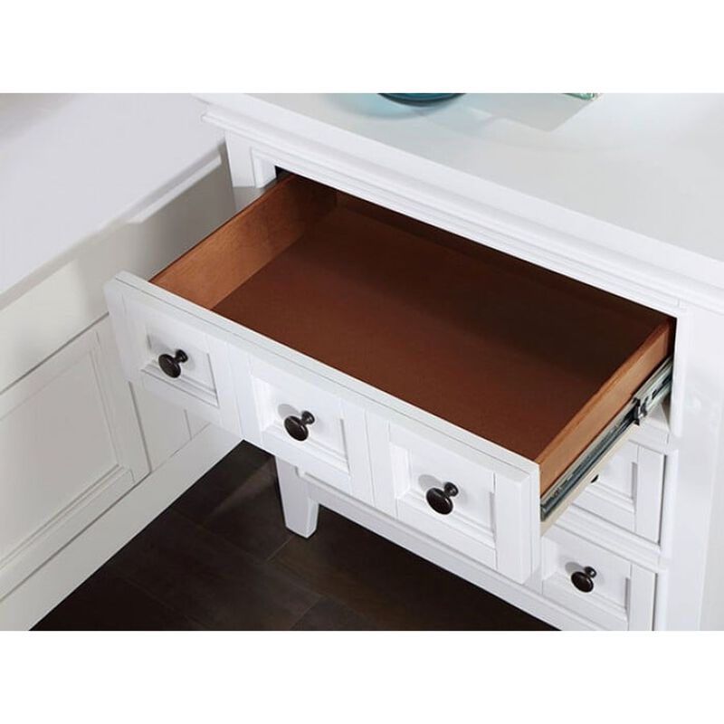Streamdale Transitional Style White Color Solid Wood 1 Piece Nightstand Only