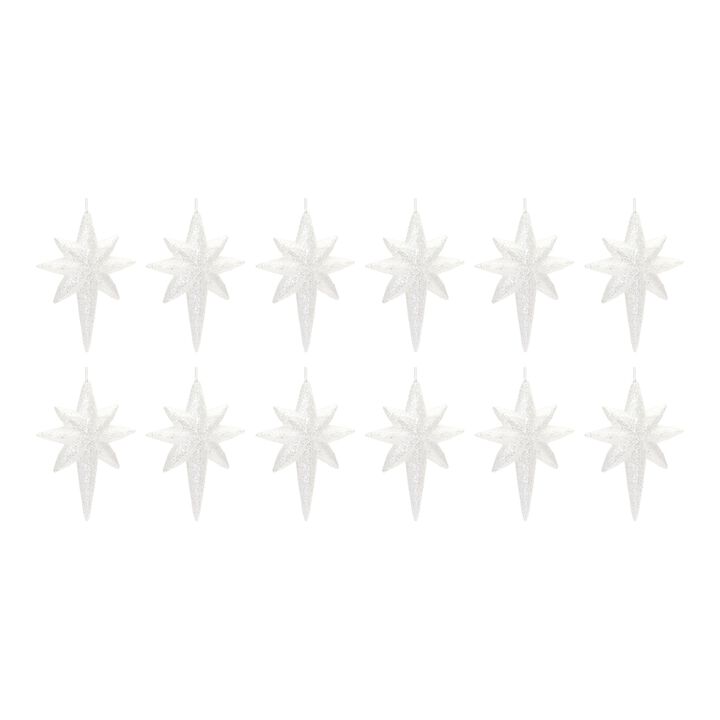 Clear Acrylic Star Drop Ornament - (Set of 12)