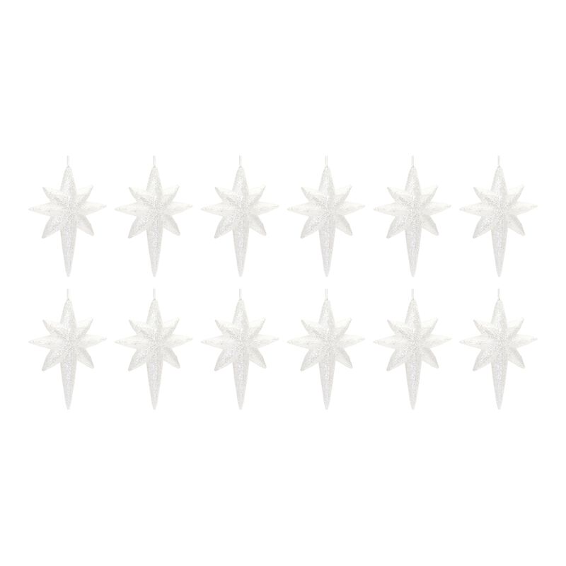 Clear Acrylic Star Drop Ornament - (Set of 12)