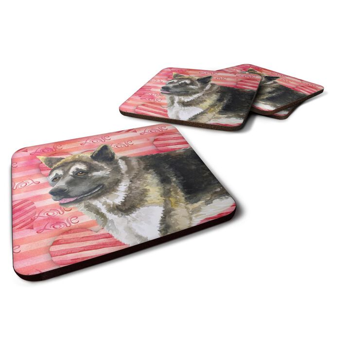 Caroline's Treasures American Akita Love Decorative coasters, Multicolor