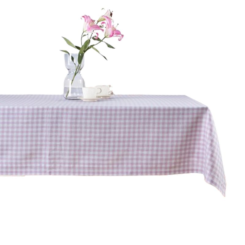 Solino Home 100% Pure Linen Tablecloth | Gingham Check for Spring and Easter