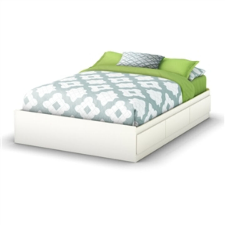 Contemporary Platform Bed with 3 Storage Drawers