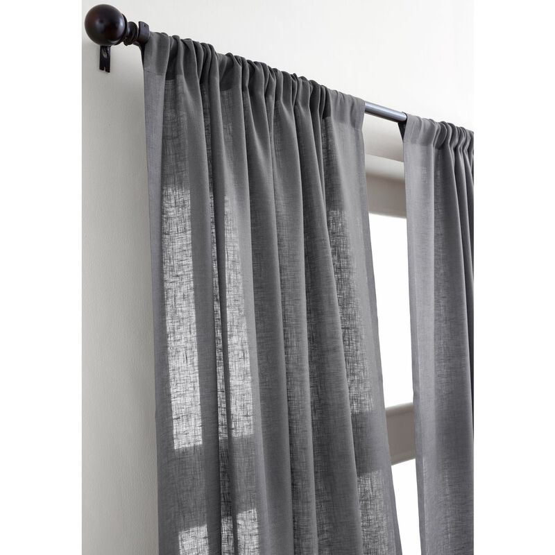Solino Home 100% Pure Linen Sheer Curtain for Thanksgiving, Christmas