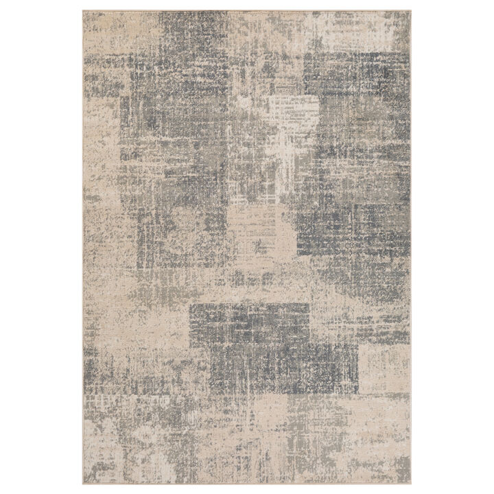 Alpine Cel Light Blue Abstract Area Rug 5'3" x 7'6"