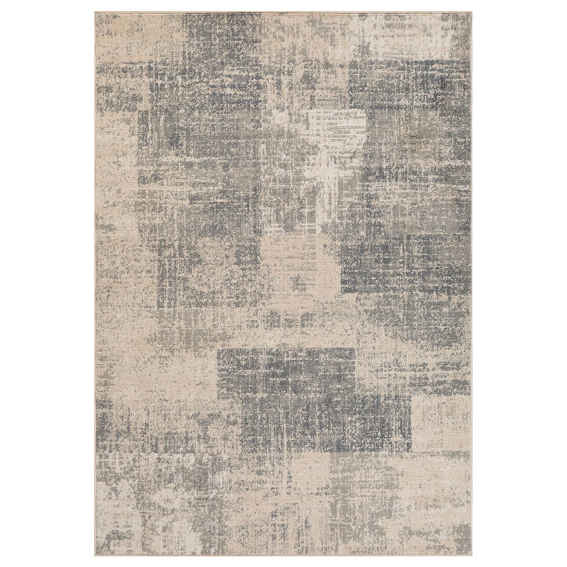 Alpine Cel Light Blue Abstract Area Rug 5'3" x 7'6"