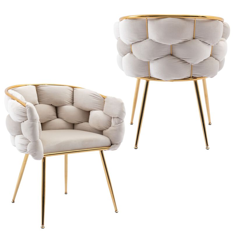 Velvet Single Sofa Chair Set - Turquoise 2-Pack
