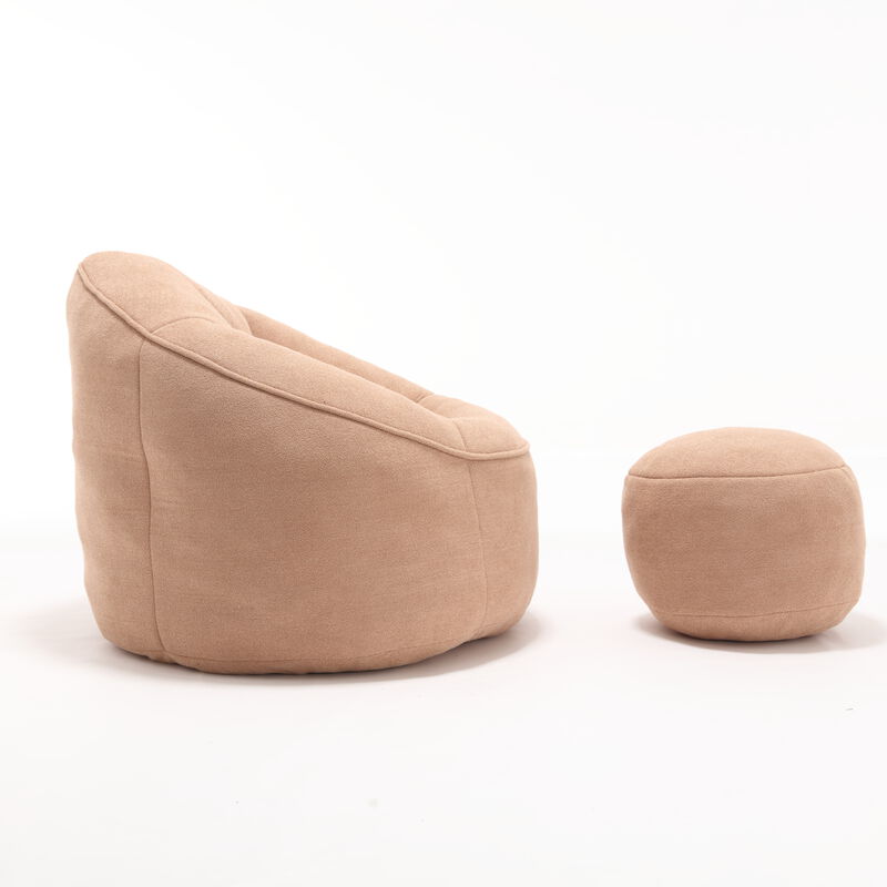 Merax Bean Bag Sofa Accent Chair with Footrest