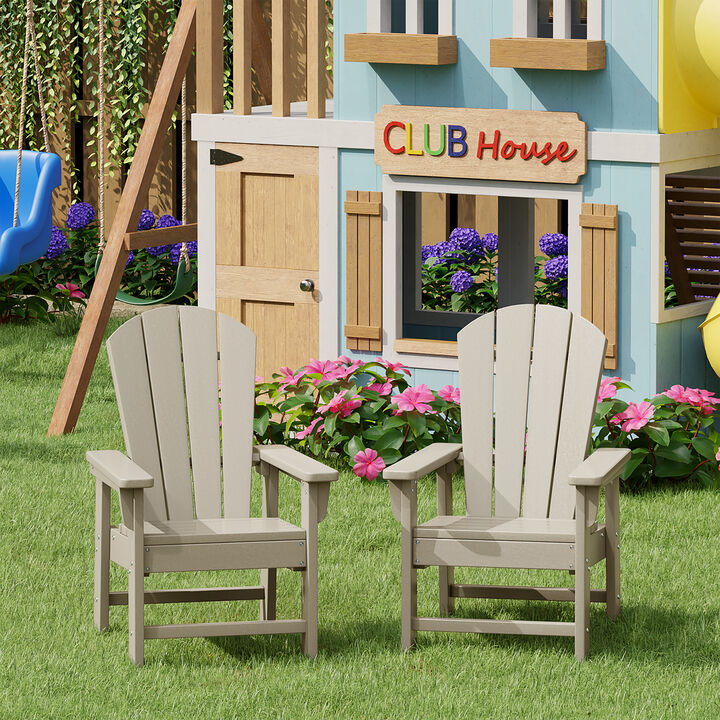 WestinTrends Kids Outdoor Adirondack Plastic Patio Chair (Set of 2)