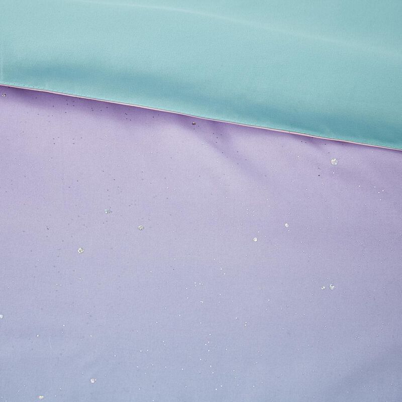 Belen Kox Aqua Glitter Ombre Duvet Cover Set, Belen Kox