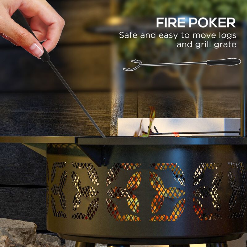 Streamdale Ultimate Fire Pit Warmth, Grilling, and Convenient Storage