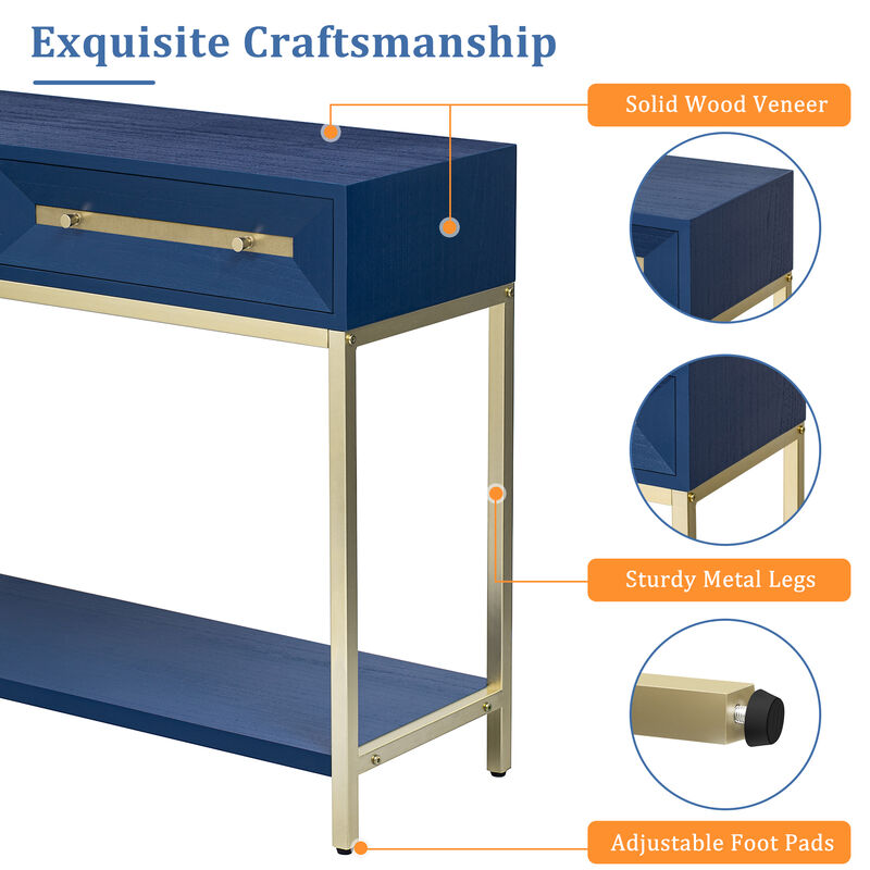 Merax Retro Hallway Console Table with 2 Drawers