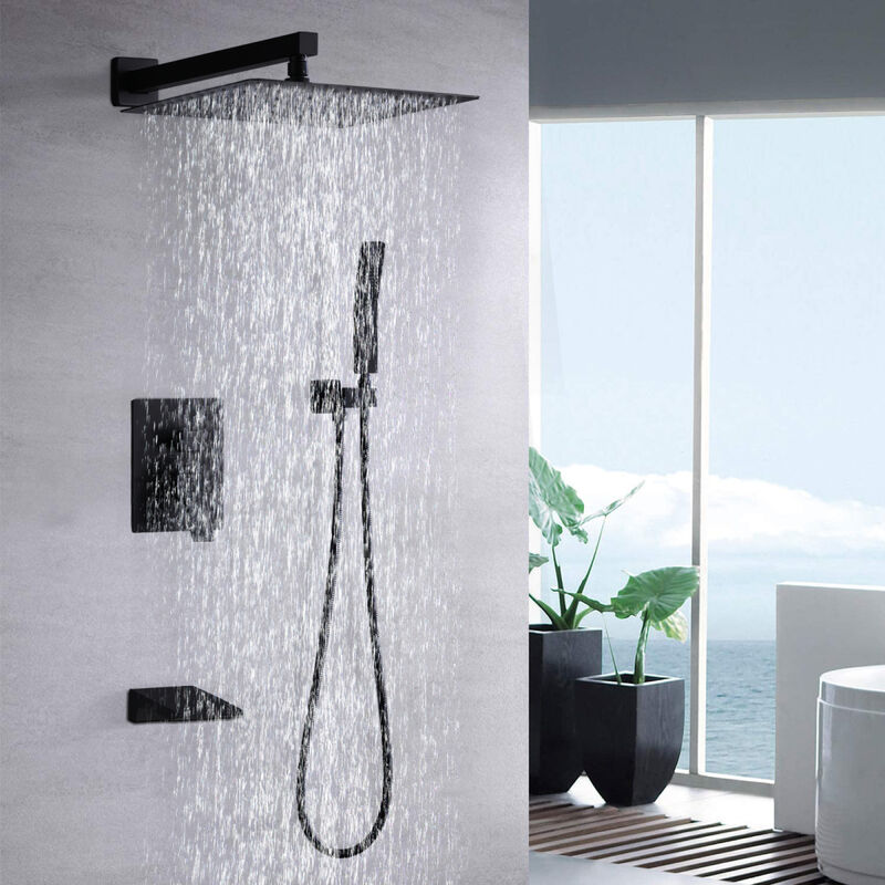 10 Inch Wall Mounted Rainfall Shower Head System Shower Faucet