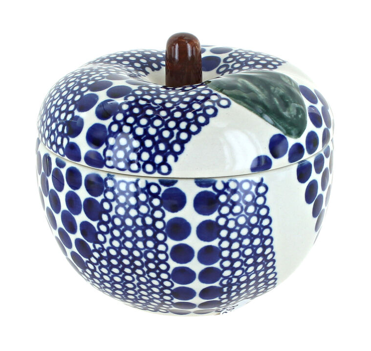 Blue Rose Polish Pottery Zara Apple Baker