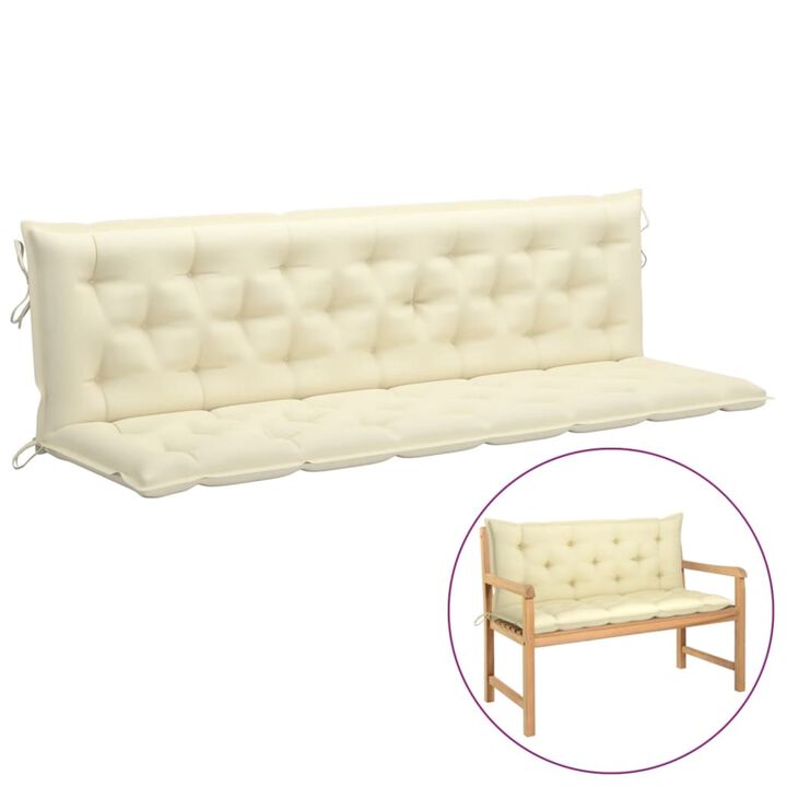 vidaXL Cushion for Swing Chair Cream White 78.7" Fabric