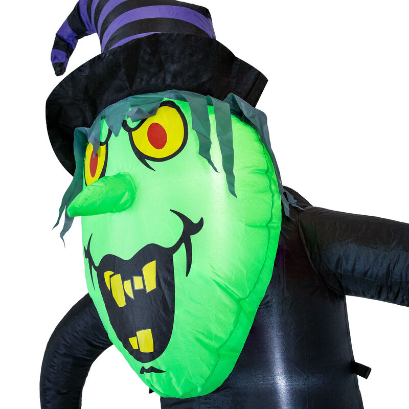 Sunnydaze Winifred the Wicked Witch Inflatable Halloween Decoration - 8 ft