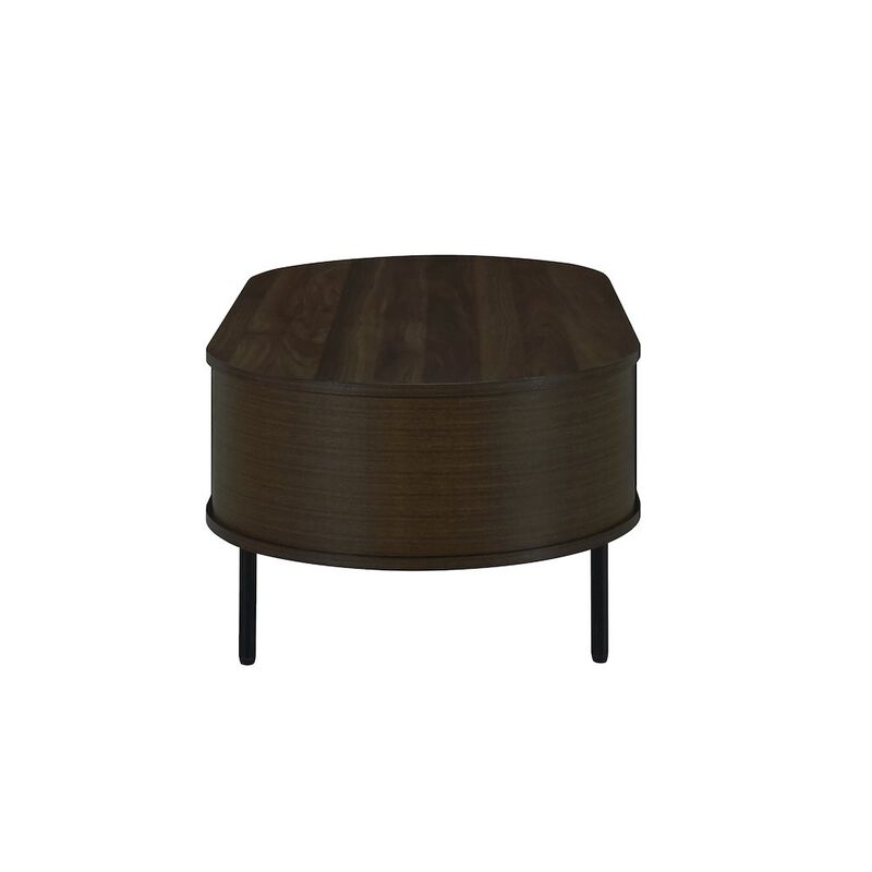 New Classic Furniture Brax 47.25 in. Walnut Oval Wood Coffee Table
