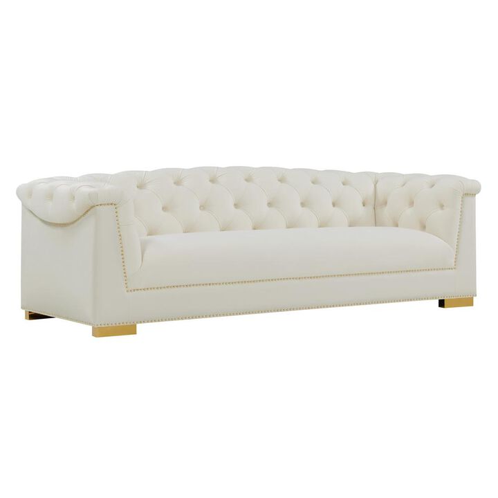 Belen Kox Modern Velvet Tufted Sofa with Gold Nailhead Trim, Belen Kox