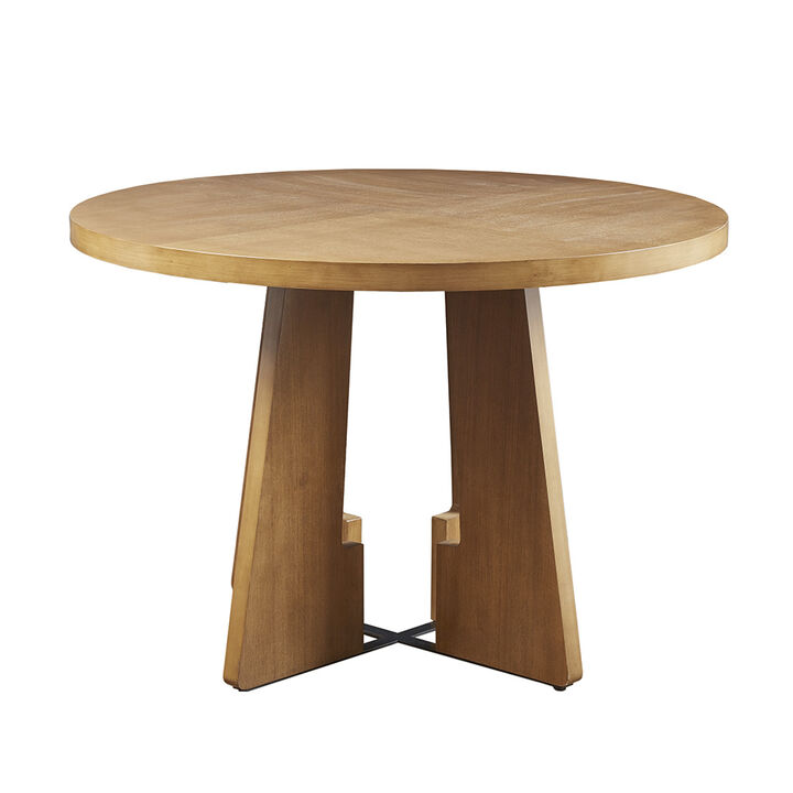 Gracie Mills Dudley Chic Dining Hub 44" Round Pedestal Dining Table