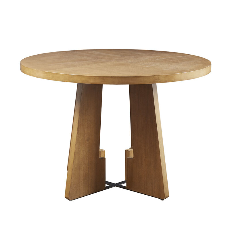Gracie Mills Dudley Chic Dining Hub 44" Round Pedestal Dining Table