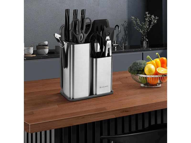 Jaulaors Kitchen Utensils Set for Cooking-7 Cooking Utensils Set, 7 Kitchen Knife Set Black